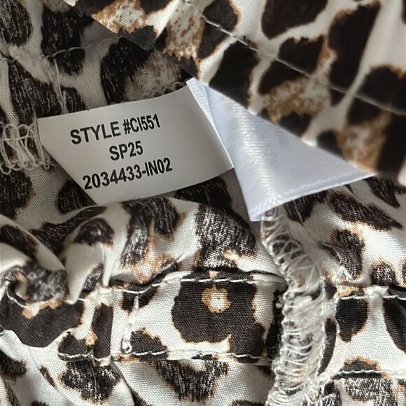 J. Crew Women’s Hyacinth top in leopard cotton poplin Size M - Picture 10 of 10